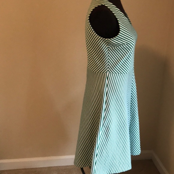 EUC Talbots Green and White Fit and Flare - Picture 3 of 8